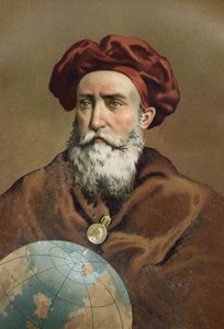 ヴァスコ・デ・ガマの肖像。ポルトガルの航海士（アレンテージョのシネス、1469年頃、インドのコーチンにて 作： Unknown artist