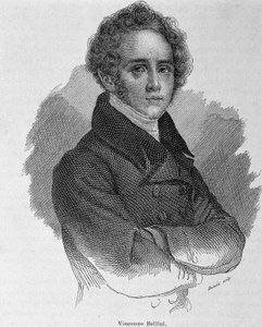 イタリアの作曲家、ヴィンチェンツォ・ベリーニ（1801〜1835）の肖像。 作： Unknown artist