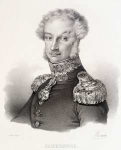 フランスの将軍、ピエール・ジャック・エティエンヌ・カンブロンヌ子爵（1770-1842）の肖像。 作： Unknown artist