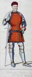ヴィットーレ・ピサーニの肖像ヴェネツィアの提督（1324年～1380年）。 作： Unknown artist