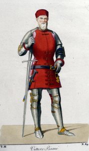ヴィットーレ・ピサーニの肖像ヴェネツィアの提督（1324年～1380年）。 作： Unknown artist