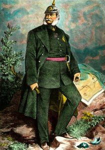 プロイセン王でありドイツ皇帝であったウィリアム1世（1797-1888）の肖像。19世紀のエングレーヴィング 個人蔵