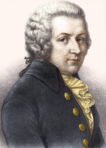 ヴォルフガング・アマデウス・モーツァルト（1756-1791）の肖像。