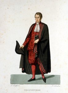 バチカン市国の法王庁の宮殿の肖像。19世紀のエングレーヴィング。 作： Unknown artist