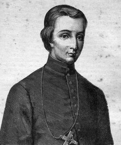 オセアニアの最初の殉教者、マリスト、福者ピエール＝ルイ＝マリー・シャネル（1803 - 1841年）」の肖像 - 「Les Contemporains」に掲載、19世紀後半。 作： Unknown artist