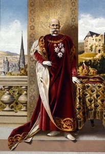 オーストリア皇帝フランシス・ヨーゼフ1世（1830年～1916年）の肖像。 作： Unknown artist