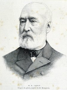フランスの政治家、ラザール・イポリット・カルノー（1801〜1888）の肖像。ムルジョンの写真をもとにしたエングレーヴィング。 作： Unknown artist