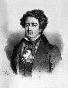 フランスのテノール歌手Adolphe Nourrit (1802 - 1839)の肖像。 作： Unknown artist