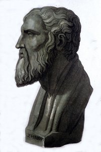 ギリシャの哲学者、エレアスのゼノン（紀元前495年～紀元前430年）の肖像。