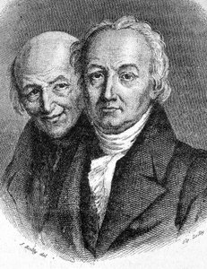 ホーイ兄弟の肖像。フランスの鉱物学者アッベ・ルネ・ジュスト・ホイ（1743 - 1822）とフランスの教育学者ヴァランタン・ホイ（1745 - 1822）の肖像 - 「Les Contemporains」（19世紀末）より 作： Unknown artist