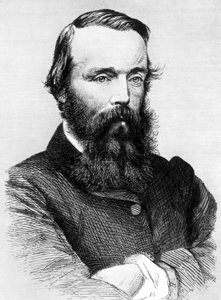 アイルランドの探検家ロバート・オハラ・バーク（1820～1861）の肖像 - 彫刻