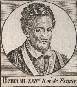 フランス王アンリ3世（1551-1589）の肖像 - フランス王アンリ3世（1551-89）の肖像 - シャルル・コンスタント・ル・テリエ1821年の「フランス史に関する教本」からのエングレービング 作： Unknown artist