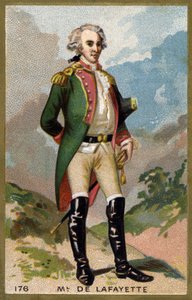 ラファイエット侯爵（ラファイエット）（1757〜1834年）の肖像。19世紀末のクロモリトグラフ。 作： Unknown artist