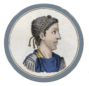 ローマ皇帝フラビウス・ホノリウス（384-423）の肖像。 作： Unknown artist