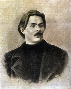 ロシアの作家マキシム・ゴーリキ（ゴーリキイ）（1868 - 1936）の肖像。 作： Unknown artist
