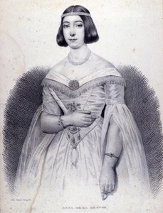 歌手Anna de LA GRANGE（1824-1909）の肖像。 作： Unknown artist