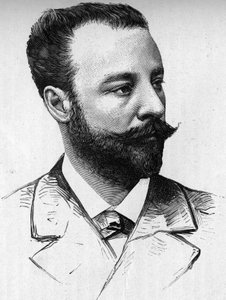 1887年に亡くなった作家、アルベール・デュリュイの肖像。 作： Unknown artist