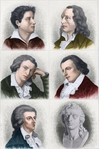 ドイツの詩人・作家、フリードリヒ・フォン・シラー（1759-1805）のポートレート。 作： Unknown artist