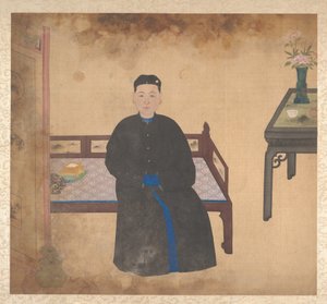 家族の肖像、19世紀半ば（19葉のアルバム、絹本、墨、彩色） 作： Unknown Artist