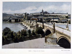 プラハ、カレル橋、19世紀後半 作： Unknown artist