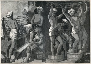インドでの漆の調合。Adolphe BITARDの "Les arts et metiers illustres "に掲載された1885年の図版。 作： Unknown artist