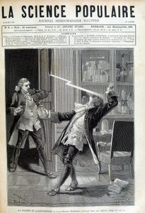 ジョルジュ・ギヨーム・リッチマン教授（1711-1753）は、電気計の実験後、作業場で亡くなった。 作： Unknown artist