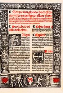 カタルーニャ語でRamon Llull、スペイン語でRaimundo Lulio (Lullo) (Lull)、カタルーニャの哲学者、神学者、詩人 (1235-1315)による「Blanquerna」のプロローグ。