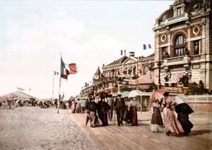 プロムナード、グランドサロン、トルーヴィル。フォトクローム 1890年頃 作： Unknown artist