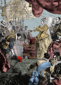 エリザベス1世（1530-1603）がフランシス・ドレーク（1540-96）にナイトを授与 - フランシス・ドレーク（1540-1596）によるソフト化 作： Unknown artist