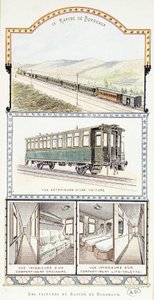 オルレアンの鉄道：ボルドー・ラピッドの車両の外観と内観 作： Unknown artist