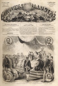 1861年6月27日、フォンテーヌブロー宮殿で行われた皇帝ナポレオン3世と皇后ウージェニーによるシャム大使のレセプション - "Reception des ambassadeurs du Siam par Napoleon III et l
