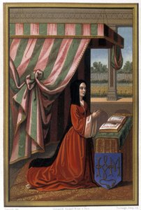 アンヌ・ドゥ・ボージューとして知られるアンヌ・ド・フランス（1461-1522）の祈りを表現したもの。彼女はルイ11世とシャルロット・ド・サヴォアの娘である。照明を当てた後、クロモリトグラフで撮影。