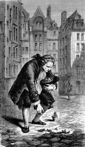 ベルナール・ド・ジュシューが1734年にレバノンの杉をフランスに持ち込んだ様子を描いたもの。エングレーヴィング 作： Unknown artist