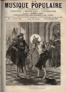 フランスの流行歌「ダゴベール王」の中で、ダゴベール1世（600〜639年頃）とサン・エロイ・ド・ノヨン（588〜660年頃）を表現したもの。"善良な聖人エロイ 作： Unknown artist