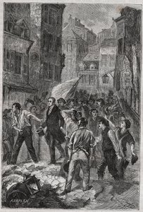 1831年、リヨンのカヌートの反乱 - ルイ・ブービエ・デュモラール（デュモラール）（Bouvier Dumolart）リヨンの県知事兼副知事が釈放された。 作： Unknown artist