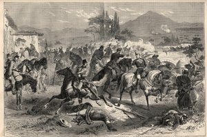 1868年9月、スペイン（グロリオサ）の革命。コルドバ(Cordoba)近郊のアルコレアの戦い(9月20日 作： Unknown artist