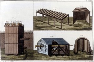 ローマの戦争マシン。19世紀初頭のエングレーヴィング。 作： Unknown artist