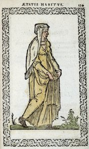 ローマ人女性 - ジャン・スルペリノの「Habits et effigies」にて 作： Unknown artist