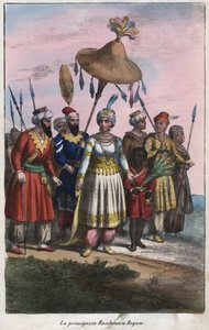 Roshanara Begum 1617-1671 (Roshan Ara Begum) - Mughal Empireの皇女 - 「宇宙のすべての人々の用途と習慣」のエングレーヴィング。あるいは、最高位の王から最下位の者まで、すべての国の政府、法律、民兵、宗教の歴史 作： Unknown artist