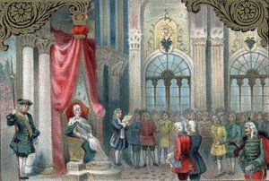 ロシアの近代化政策ロシアのエカテリーナ2世（1729-1796）は、ロシア帝国の再編成を宣言する。1785年には帝国の貴族たちにはるかに多くの権限と権利を与えた。19世紀末のクロモリ写真。