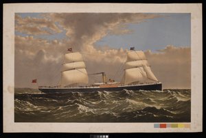 S S ブリストル、ホワイト・スター・ライン、1875年頃（プリント） 作： Unknown artist