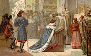 ランスのカテドラルにあるシャルル7世（1403-1461）の聖像（7月17日 作： Unknown artist