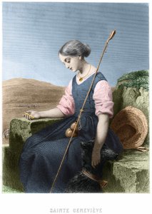 パリの守護聖人であるサント・ジュヌビエーブ（Sainte Geneviève）。 作： Unknown artist