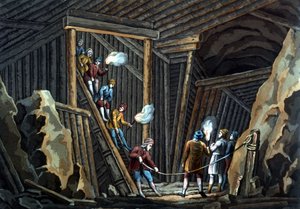 18世紀末のドイツの塩山。 作： Unknown artist