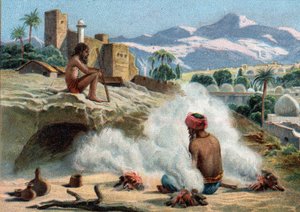 消えた王国の風景。ゴルコンダの廃墟ゴルコンダ（ゴルコンダ）は、インドのアンドラ・プラデシュ州の州都ハイデラバードの西8キロに位置する廃墟となった町と要塞である。この強力な国家は、17世紀にモンゴル人によって消滅しました。T 作： Unknown artist