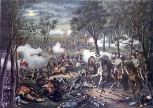 分離独立戦争（またはアメリカ南北戦争）（1861年～1865年）。チャンセラーズビルキャンペーンチャンセラーズビルの戦い（バージニア州）4月30日～5月6日 作： Unknown artist