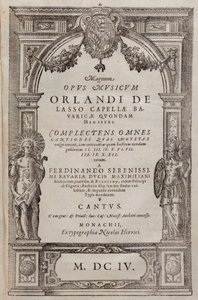 Roland de LassusのPsalmi Poenitentialesの楽譜（1604年）。 作： Unknown artist