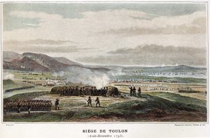 トゥーロンの包囲戦 1793年8月～12月 - "The naval battles of Napoleon "にて 作： Unknown artist