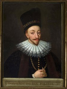 ポルンのシギスムンド3世 - ポーランド王シギスムンド3世ヴァーサ（1566-1632）の肖像、匿名。キャンバスに油彩、17世紀初頭、ワルシャワのMuzeum Narodowe