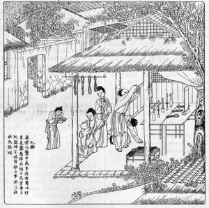 中国のシルクと蚕：シルクの女神に感謝。1888年9月22日の「La Nature: revue des sciences et de leurs applications aux arts et a l
